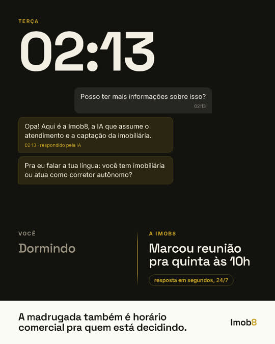 Criativo gerado pelo sistema: o momento em que o lead escreve